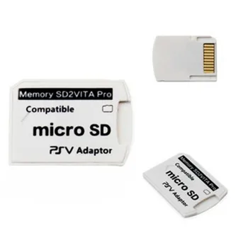 Ingyenes szállítás Fekete Új V5.0 SD2Vita játékkártya PSVita számára PS Vita 1000 2000 játékkártya Micro SD / TF kártya adapter