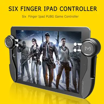  mobil PUBG játékvezérlő iPad táblagéphez Hat ujjas játék joystick fogantyú Cél gomb L1R1 lövöldözős játékvezérlő trigger