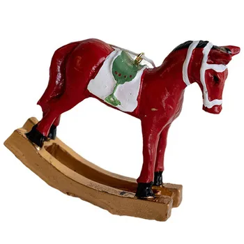Horse Mini karácsonyi dekoráció medál dekoratív valósághű lovas játékok lovaknak Party Favors dekoráció