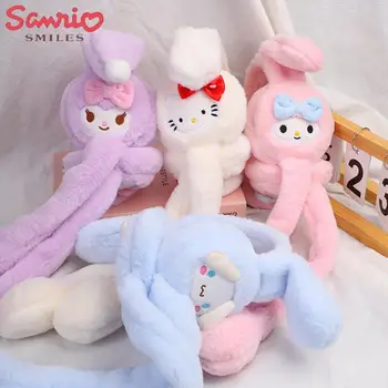 2023 Sanrio meleg fülvédő Gyermekek Kawaii Cinnamoroll Hello Kitty Téli lányok Plüss fülvédők Fiúk megvastagodott fülmozgató fülvédők