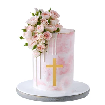 Kreatív keresztény kereszt torta feltétje akril torta dekorációk Isten áldja torta feltétparti parti sütéséhez