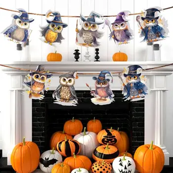 Halloween akasztás dekorációk 8/16 db varázsló bagoly Halloween fa dekorációk fali akasztók díszek Halloween partira