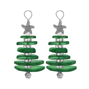 2db Tengeri elem Kiváló otthoni tengeri üveg Gyönyörű dekoráció Függő kézműves ajándék karácsonyi medálfa