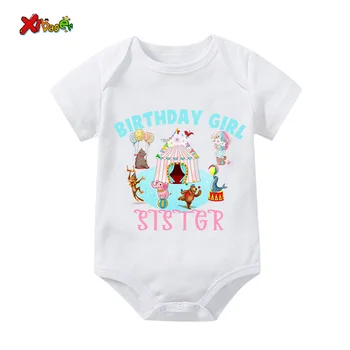 Születésnapi póló Családi hozzáillő ruhák Pamut anya Apa és lánya Fia póló baba születésnapi vicces cirkuszi fehér póló