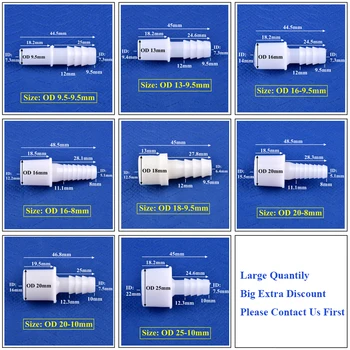 5 ~ 200Pcs O.D 9.5 ~ 25 - 9.5 ~ 10mm műanyag Pagoda közvetlen csatlakozók akvárium tartály adapter Légszivattyú Tömlőcsatlakozások Vízvezeték-szerelvények