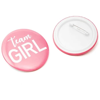 Gender Reveal gomb Pin-24 darab Pin Up jelvény kiegészítők lányoknak vagy csapatfiúknak,Babaváró kellékek,Party kedvencek