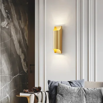Minden réz fali lámpa posztmodern minimalista modellszoba, folyosó lámpák Lépcsők Hotel nappali hálószoba Led beltéri világítás Kezdőlap