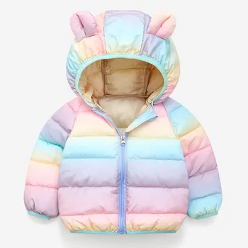 Aranyos kislányok dzseki fiúk rajzfilm könnyű kabátok füllel kapucnis pulóver őszi téli lány ruhák gyermekruházat fiú kabát 0-4Y