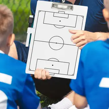 Edzőeszköz edzők számára Foci tábla Professzionális futballedzői eredménytábla törölhető tollal a labdarúgás edzői számára