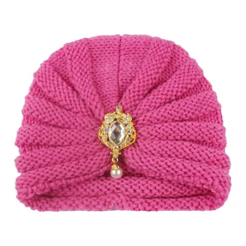 Újszülött baba sapka kötött téli baba kalap lányoknak cukorka színű baba sapka turbán kalapok