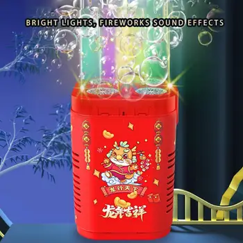 48 lyuk Tűzijáték buborékgép Buborékfúvó a földön Elektronikus töltés Automatikus tavaszi fesztivál ajándék Újévi játékok