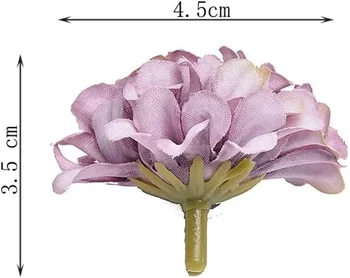 10db rózsaszín selyemrózsa művirág bazsarózsa menyasszonyi csokor esküvőre DIY dekoráció Olcsó hamis virágok Hortenzia kézművesség