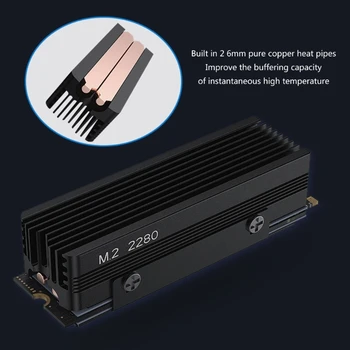 M.2 SSD hűtőborda Hűtőborda fém hűtő radiátorok Hűtő Finom kivitelezés H7EC