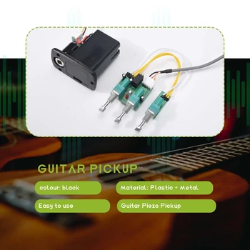 Akusztikus klasszikus gitár hangszínszabályzó Guitarra EQ előerősítő tömör hang hangerő állítható brácsa hangszedő