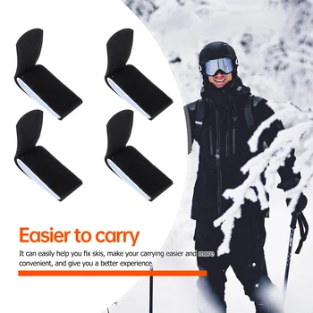 4 db snowboard hevederek öv Szerelvények Sí kiegészítő Sokoldalú rögzítőszalag Nylon síöv