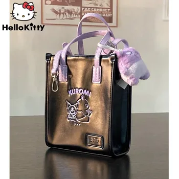 2023 Új Sanrio női kézitáskák PU bőr kereszt válltáska Kuromi sorozat Káprázatos táskák ki Vásárlás divat Sokoldalú táskák