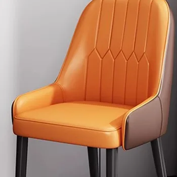 Bőr nappali étkezőszékek Nordic Modern luxus padló Étkezőszék tervező Ergonomikus Sillas de Comedor bútorok