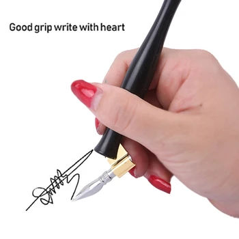 Egyszerű tömör tolltartó Műanyag angol rézlemez írás ferde merítőtoll