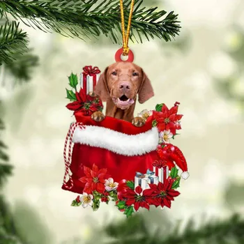 2024 Új rajzfilm kutya karakter karácsony előtt Autó medál karácsonyfa medál karácsonyi dekoráció medál karácsony
