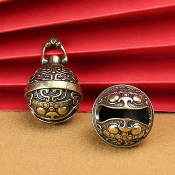 Feng Shui medál Egyedi design Kézműves harang sárgaréz kreatív ajándékok Kerti dekoráció Taotie Bell medál Kézzel készített Taotie