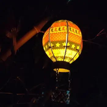 Napelemes lámpás vízálló hőlégballon fényekkel Kültéri napelemes kerti lámpák Kerti dekoráció Esküvői ünnepi dekorációk