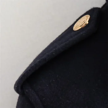 Alkalmi arany csatos puha pólókabát kabát 2023 őszi/téli új termék Női új divat