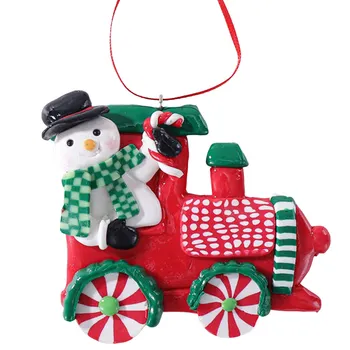 Karácsonyfadíszek Karácsonyi puha agyagcukorka vonat medálok ünnepi dekorációkhoz