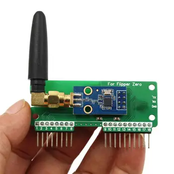 CC1101 módosító modul Flipper Zero eszközökhöz Vevő egyedi szerszámalkatrészek továbbítása Nagy nyereségű antenna szerszám alkatrészek