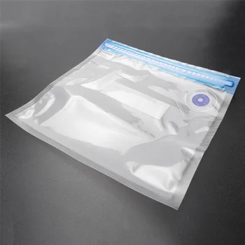 5PCS újrafelhasználható vákuum élelmiszer tároló cipzáras zsákok elektromos kézi vákuum tömítőszivattyúhoz, 22 x 21 cm