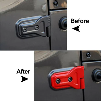 Red Car Styling ajtó zsanéros burkolat 2018-as Jeep Wrangler JL 4 ajtós tartozékokhoz 8db/készlet