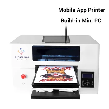 Refinecolor mobil alkalmazás DTG nyomtató A3 Wifi közvetlenül a ruházati pólónyomtató géphez