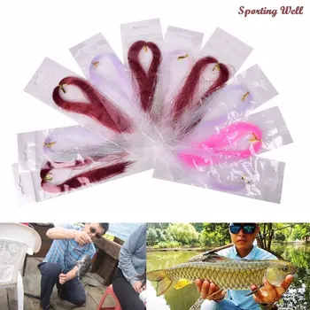 ÚJ vegyes színű 10 táska Fly horgászat kristály flash horgászzsinór légyhorgászat kötőanyag cérna