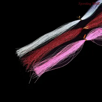 ÚJ vegyes színű 10 táska Fly horgászat kristály flash horgászzsinór légyhorgászat kötőanyag cérna