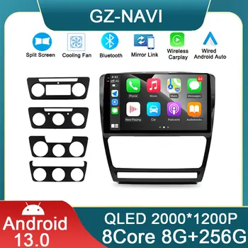 Autórádió Android Auto a ŠKODA Octavia 2 A5 2008-2013 multimédia lejátszó vezeték nélküli Carplay Car Stereo 4G Wifi GPS Navi