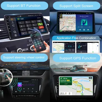 Autórádió Android Auto a ŠKODA Octavia 2 A5 2008-2013 multimédia lejátszó vezeték nélküli Carplay Car Stereo 4G Wifi GPS Navi