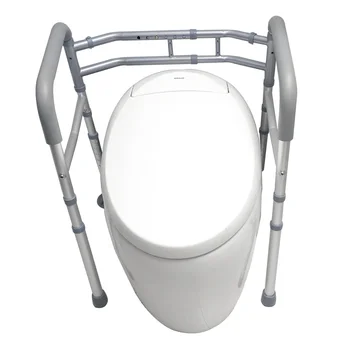 Összecsukható fürdőszobai komód WC biztonsági keret sínek állítható magasságú WC ülőke biztonsági kartámasz keret idősek számára