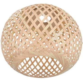 Lámpaernyő Világos árnyalatok Medál bambusz szőtt huzat Lámpabúra mennyezet függő rattan fonott rusztikus csillár lámpaernyők