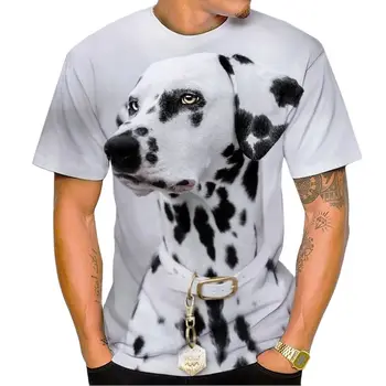 3D Dalmata Animal póló férfiaknak, Unisex alkalmi utcai ruházat, divat kutyamintás rövid ujjú, Shiba Inu, 2023