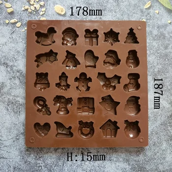 3D Karácsonyi csokoládé forma Hóember zokni Karácsonyfák Szilikon torta penész Cukorka sütik DIY készítsen csokoládé cukorka eszközt