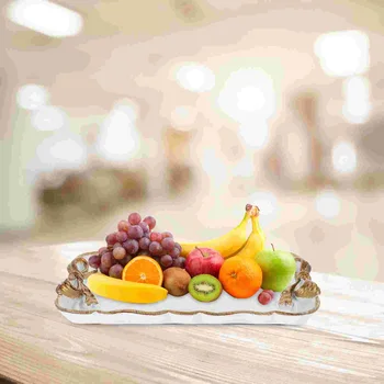 Dekoratív tálca Desszert tál Gyümölcs étkészlet Tárolás tálaló tál Vintage tányérok ételhez
