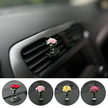 1 db autó dekoratív díszek középkonzol ablak autóipari kreatív dekoráció mini kiegészítők rózsa belső dekoráció V9R4