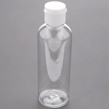 8 x 100Ml műanyag átlátszó flip palackok Travel samponos lotion kozmetikai tartály