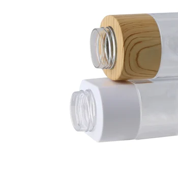 1PC 300ml/500ml lapos hab palack négyszögletes átlátszó műanyag kozmetikai adagoló palackprés típusa Wash arctejes palack