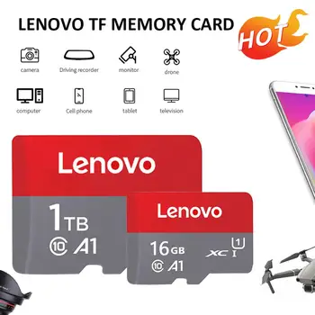 Lenovo Micro TF SD kártya 1 TB SD / TF Flash memóriakártya 512GB Mini SD kártya 256GB SD memóriakártya 128GB 64GB telefonokhoz Drones kamera