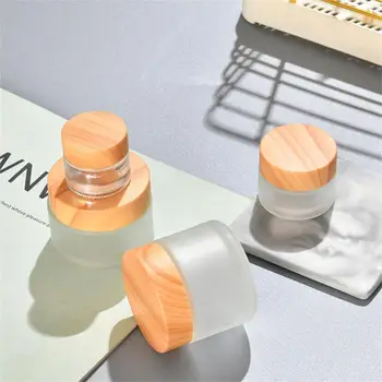 10g 20g Mini üveg üres üvegedények Kozmetikai belső fedél arckrém ajakbalzsam tartály hordozható újratölthető palackok sminkhez