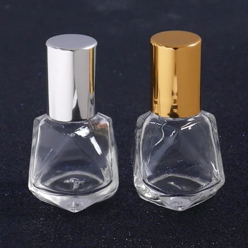 1db Mini üveghengeres palackok rozsdamentes acélból Görgős golyók utazáshoz Illóolajok Parfümök Aromaterápiás minta injekciós üveg