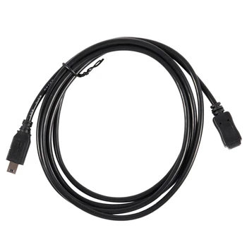 2 db 1,5 méteres Mini USB B 5 tűs apa-anya hosszabbító kábel adapter Fekete