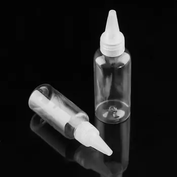 5-250ml műanyag préselő cseppentő palack csavaros kupakkal átlátszó szemek folyékony tintás olajcseppentő palackok festék pigment tartály