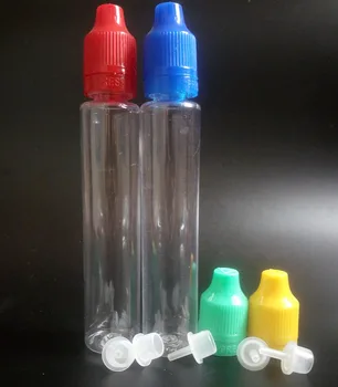 E folyékony palack PET 30 ml-es újratölthető műanyag palack szükséglethegy-csepegtetővel és toll alakú Ejuice palack szabotázsjelző kupakkal