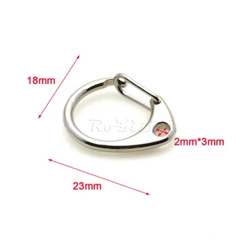 3db Kulcstartók Fém horog Kulcstartó Osztott gyűrű DIY készítő kiegészítők Ezüst